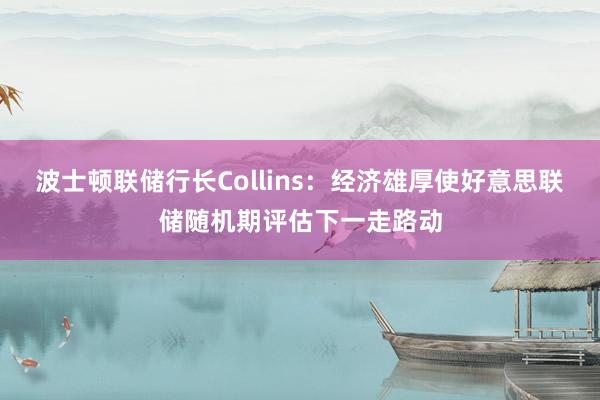 波士顿联储行长Collins：经济雄厚使好意思联储随机期评估下一走路动