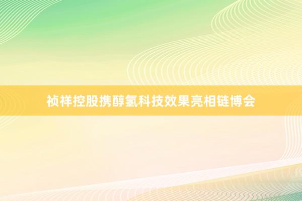 祯祥控股携醇氢科技效果亮相链博会