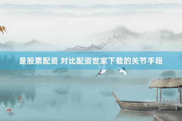 是股票配资 对比配资世家下载的关节手段