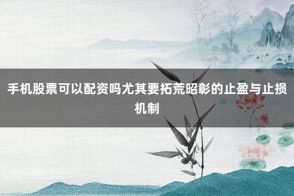 手机股票可以配资吗尤其要拓荒昭彰的止盈与止损机制