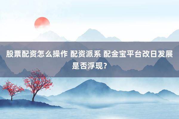 股票配资怎么操作 配资派系 配金宝平台改日发展是否浮现？