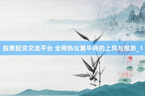 股票配资交流平台 全网热议翼牛网的上风与颓势_1